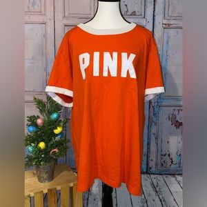 Pink Victoria Secret Orange Tshirt XL